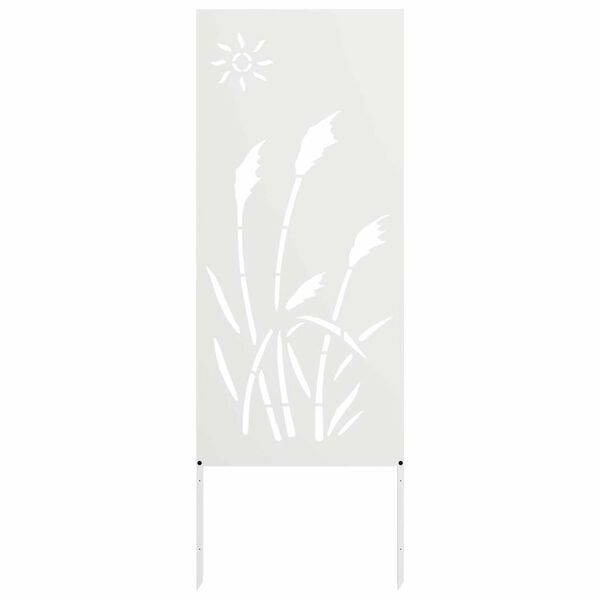 vidaXL Garden Privacy Screen White 50 x 140 cm Cold-rolled steel