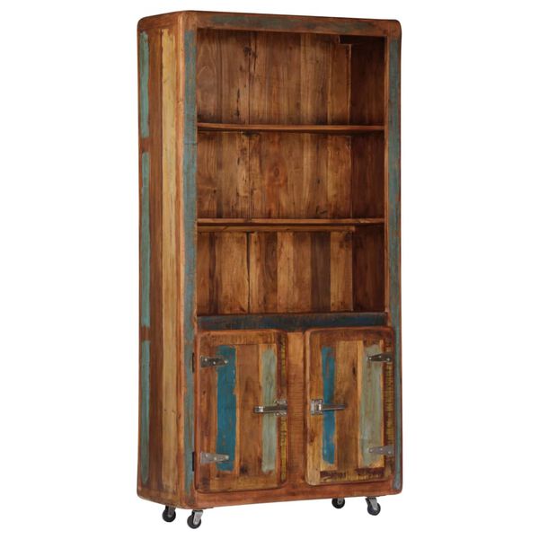 vidaXL Highboard 90x35x183 cm Solid Reclaimed Wood