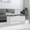 vidaXL Coffee Table High Gloss White 102x50.5x46.5 cm Engineered Wood