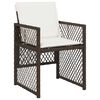 vidaXL Garden Dining Set 5 pcs Brown Poly Rattan