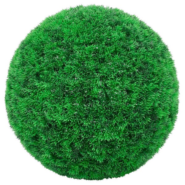 vidaXL Artificial Boxwood Balls with LED Lights 2 pcs Green 27 cm