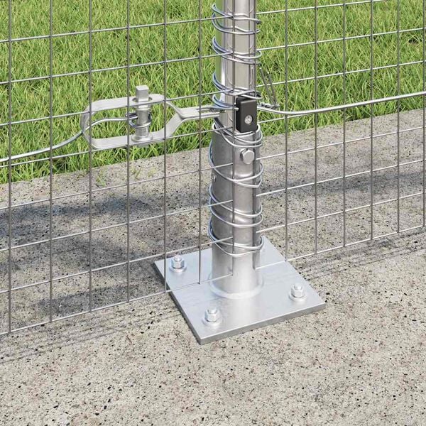 vidaXL Fence Post Silver 10 x 1 m (25 x 25 mm mesh) Steel