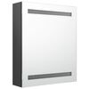 vidaXL LED Bathroom Mirror Cabinet Grey 50x14x60 cm