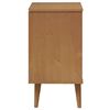 vidaXL Bedside Cabinet MOLDE Brown 40x35x65 cm Solid Wood Pine