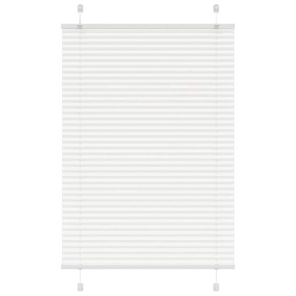 vidaXL Pleated Blind White 100x100 cm Fabric Width 99.4 cm Polyester