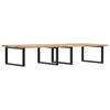 vidaXL Basin Shelf Wall Mounted Steel and Solid Wood Acacia