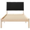 vidaXL Bed frame Brown and black 90 x 200 cm Solid pine wood