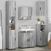 vidaXL Bathroom Furniture Set Wall-mounted with Door 5 pcs Grey Sonoma