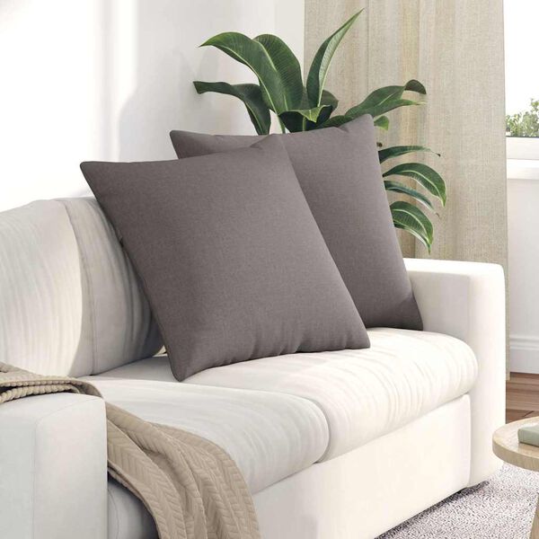 vidaXL Sofa Pillows 2 pcs Taupe 80 x 80 cm Fabric