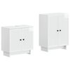 vidaXL 2 Piece Bathroom Cabinet Set EDE High Gloss White