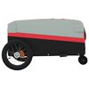 vidaXL Bike Trailer Black and Red 30 kg Iron