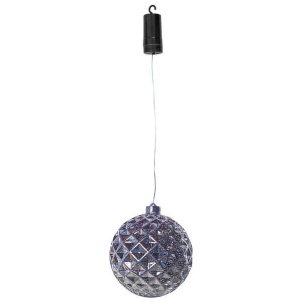 Luxform Battery LED Hanging Lamp Ball Diamonds Silver
