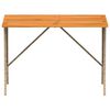 vidaXL Garden Table with Acacia Wood Top Beige 105x75x72 cm Poly Rattan