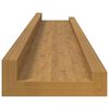vidaXL Wall Shelf with Shelf 2 pcs Beige 60 x 9 x 3 cm Engineered Wood