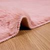 vidaXL Faux Rabbit Fur Rug Olite Pink 160 x 160 cm Polyester