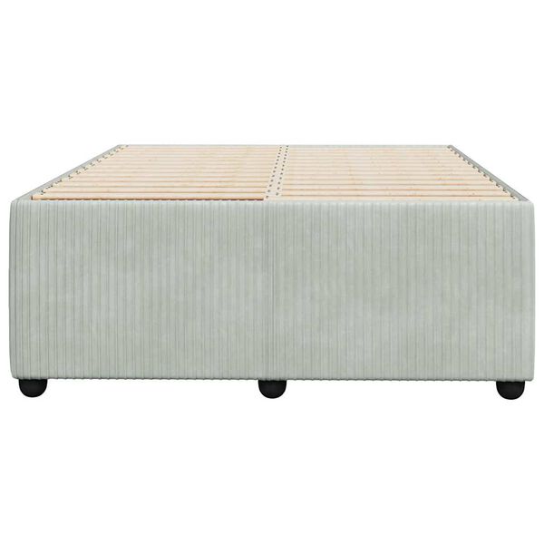 vidaXL Bed Frame without Mattress Light Grey 120x200 cm Velvet