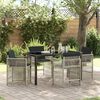 vidaXL Garden Dining Set 5 pcs Light Grey Poly Rattan