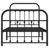 vidaXL Metal Bed Frame without Mattress with Footboard Black 90x200cm
