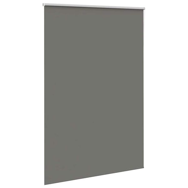 vidaXL Roller Blind Blackout Grey 150x210 cm Fabric Width 146.6 cm Polyester