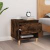 vidaXL Bedside Table Smoked Oak 50x46x50 Engineered Wood