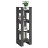 vidaXL Book Cabinet/Room Divider Grey 41x35x125 cm Solid Wood Pine