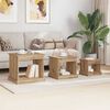 vidaXL Coffee Table 3 pcs Artisan Oak Engineered Wood