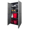 vidaXL Garden Storage Cabinet Grey and Black 68x37x163 cm PP