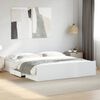 vidaXL Bed Frame with Drawers without Mattress White 180x200 cm Super King