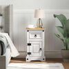 vidaXL Bedside Table Corona White 35 x 32.5 x 58 cm Solid Pine Wood
