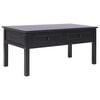 vidaXL Coffee Table | Black | Paulownia wood, Poplar wood | Medium