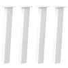 vidaXL Console Table Legs 4 pcs White 72 cm Steel