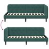vidaXL Corner Bed Frame with Headboard Dark Green 100 x 200 cm Velvet