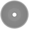 vidaXL Luxury Wash Basin Round Matt Light Grey 40x15 cm Ceramic