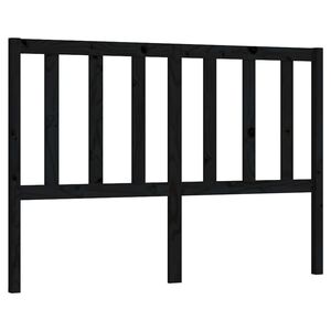 vidaXL Bed Headboard Black 126x4x100 cm Solid Wood Pine