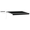vidaXL Electric Retractable Awning Black and White 3.5 x 2.5 m
