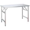 vidaXL Kitchen Work Table with Overshelf 120x60x145 cm Stainless Steel