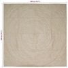 vidaXL Area Rugs Square Natural and White 200 x 200 cm Jute