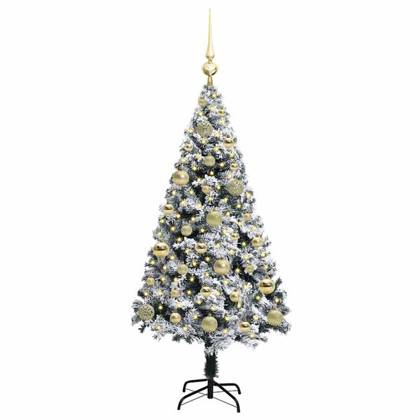 vidaXL Artificial Christmas Tree with 150 LEDs with Stand Green 120 cm