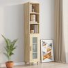 vidaXL Wall Cabinet Sonoma Oak 34.5x32.5x90 cm Engineered Wood