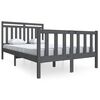 vidaXL Bed Frame without Mattress Grey Small Double Solid Wood