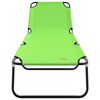 vidaXL Folding Sun Lounger 2 pcs Green 188 x 57 x 86.5 cm Polyester