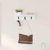 vidaXL Wall-Mounted Coat Rack White 40 x 10.5 x 18 cm Engineered wood