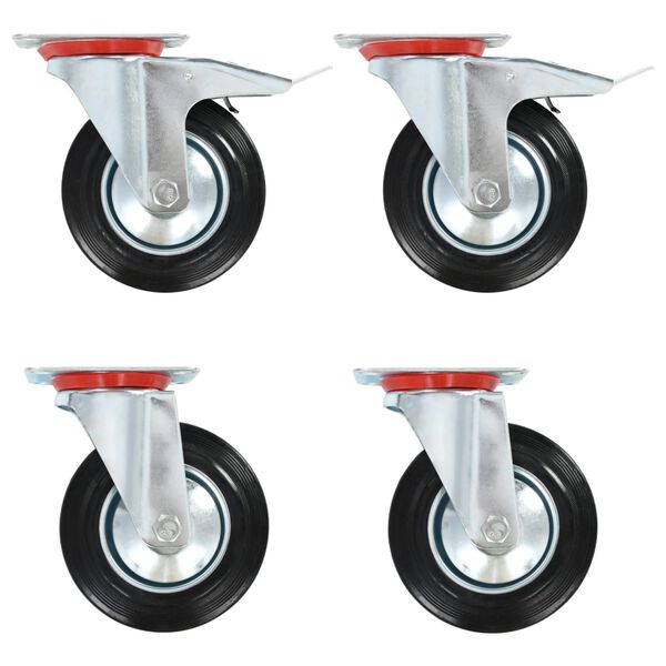 vidaXL Swivel Casters 4 pcs 160 mm