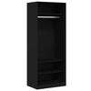 vidaXL Wardrobe Black oak 80 x 50 x 200 cm Engineered Wood
