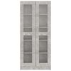 vidaXL Vitrine Cabinet Concrete Grey 82.5x30.5x185 cm Engineered Wood