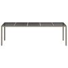 vidaXL Garden Dining Table Grey 250 x 100 x 75 cm Poly Rattan