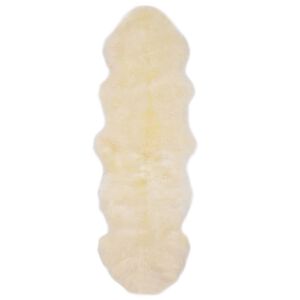 vidaXL Sheep Leather Rug | White | Genuine sheep leather | 180 x 60 cm