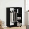 vidaXL Wardrobe Black Oak 80x40x110 cm Engineered Wood