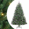 vidaXL Artificial Hinged Christmas Tree Green 240 cm PVC and Metal