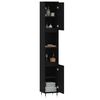 vidaXL Bathroom Cabinet Black 30x30x190 cm Engineered Wood